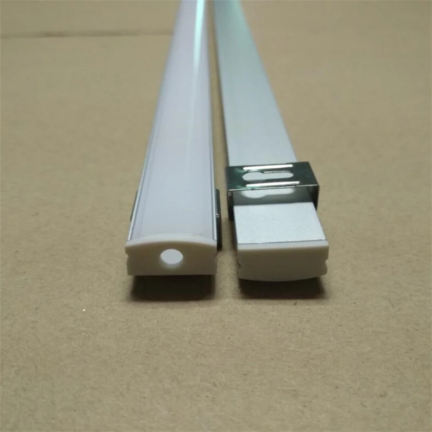 silver color  hot selling  aluminum channel with milky  diffuser and end caps with mounting clips