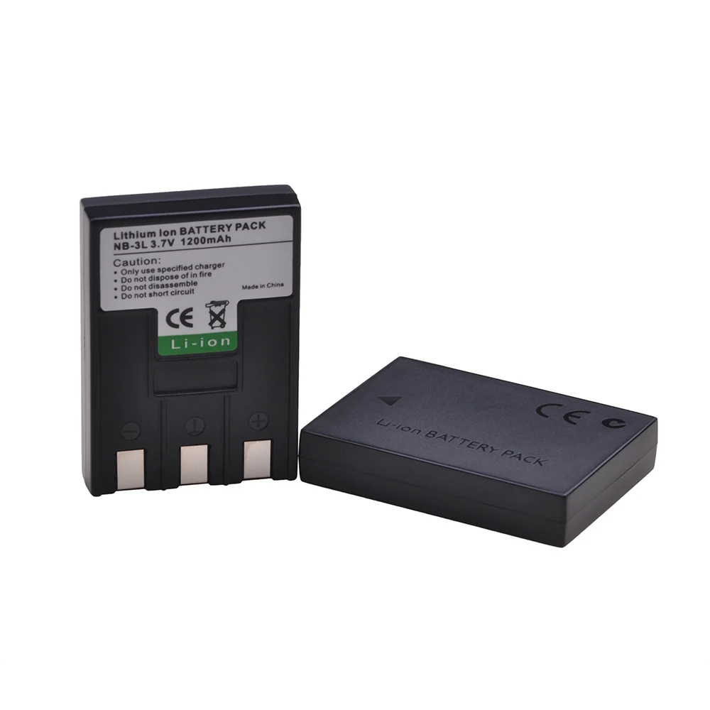 2 Chiếc 1200MAh NB-3L NB3L NB 3L Pin Dành Cho Máy Ảnh Canon PowerShot SD10 SD20 SD40 SD550 SD500 SD100 SD110, IXUS II II, NB-3LH Pin