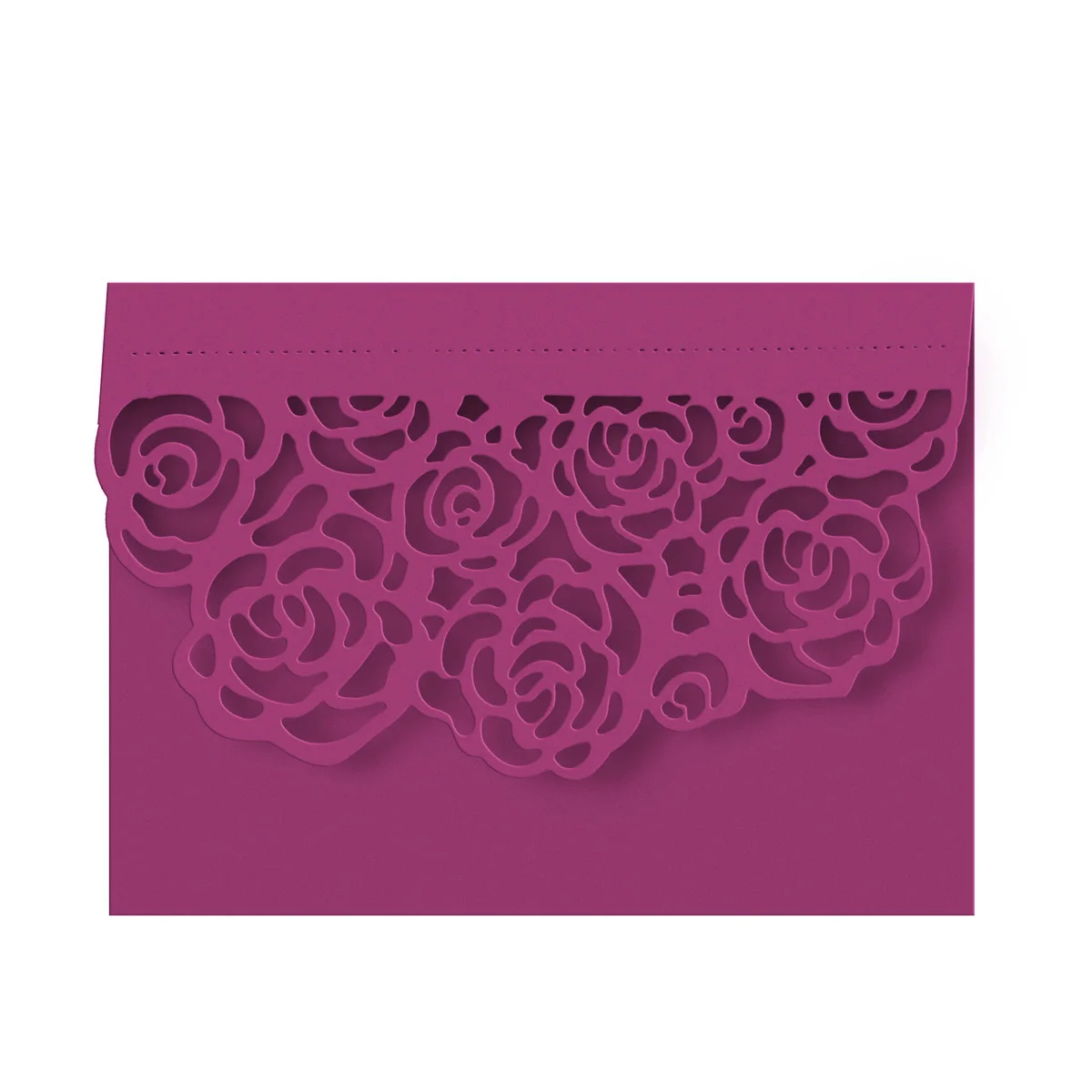 Large Size Envelope Cover Floral Rose Pattern Metal Cutting Dies Scrapbooking Handwork Invitation Card Surface Border Cutter