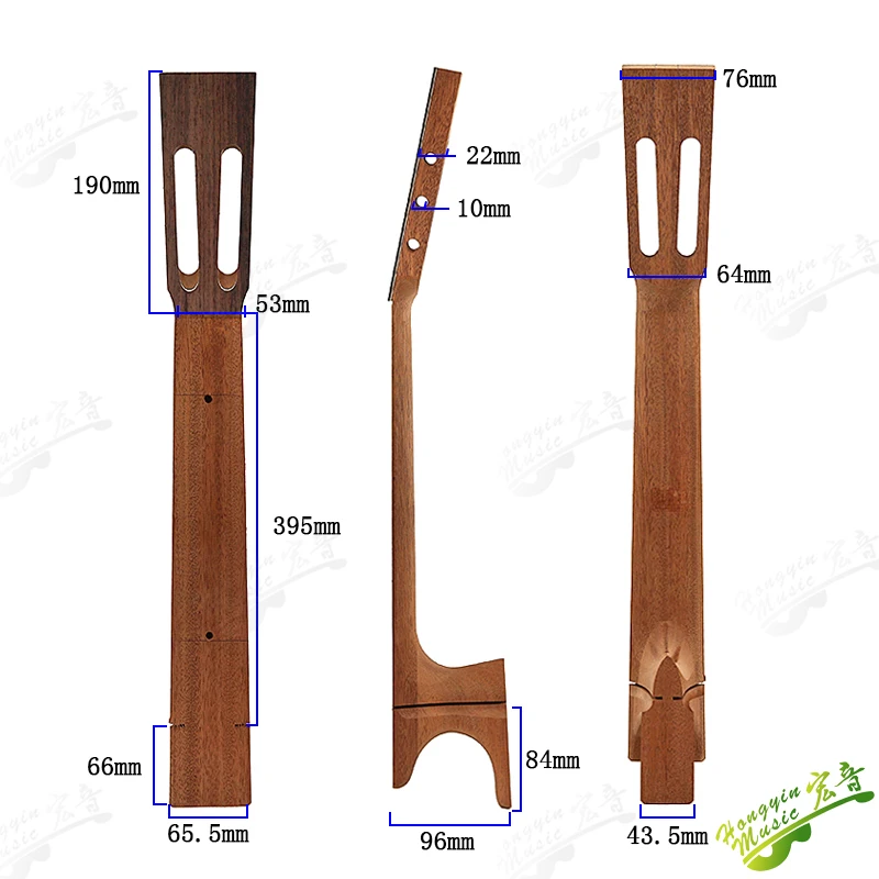 El mástil de guitarra clásica africana de caoba y ébano DIY se puede diseñado con material de mango de mástil español