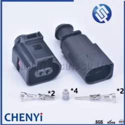 5 sets 2 Pin 1.5mm 1J0973802 1J0973702 male or female Auto Temp sensor plug deflation valve waterproof connectors 1J0 973 802