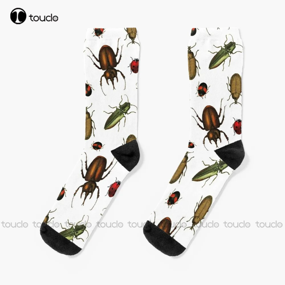 Vintage Bugs Pattern Socks Mens Socks Personalized Custom Unisex Adult Teen Youth Socks 360° Digital Print Christmas Gift