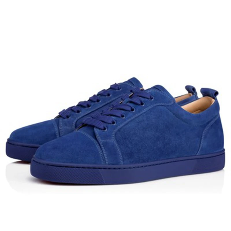 SHOOEGLE Low Top Casual Men Shoes Simple Suede Sneakers Vulcanized Shoes Lace-up Flat Low Top Outdoor Shoes Men Plus Size 39-47