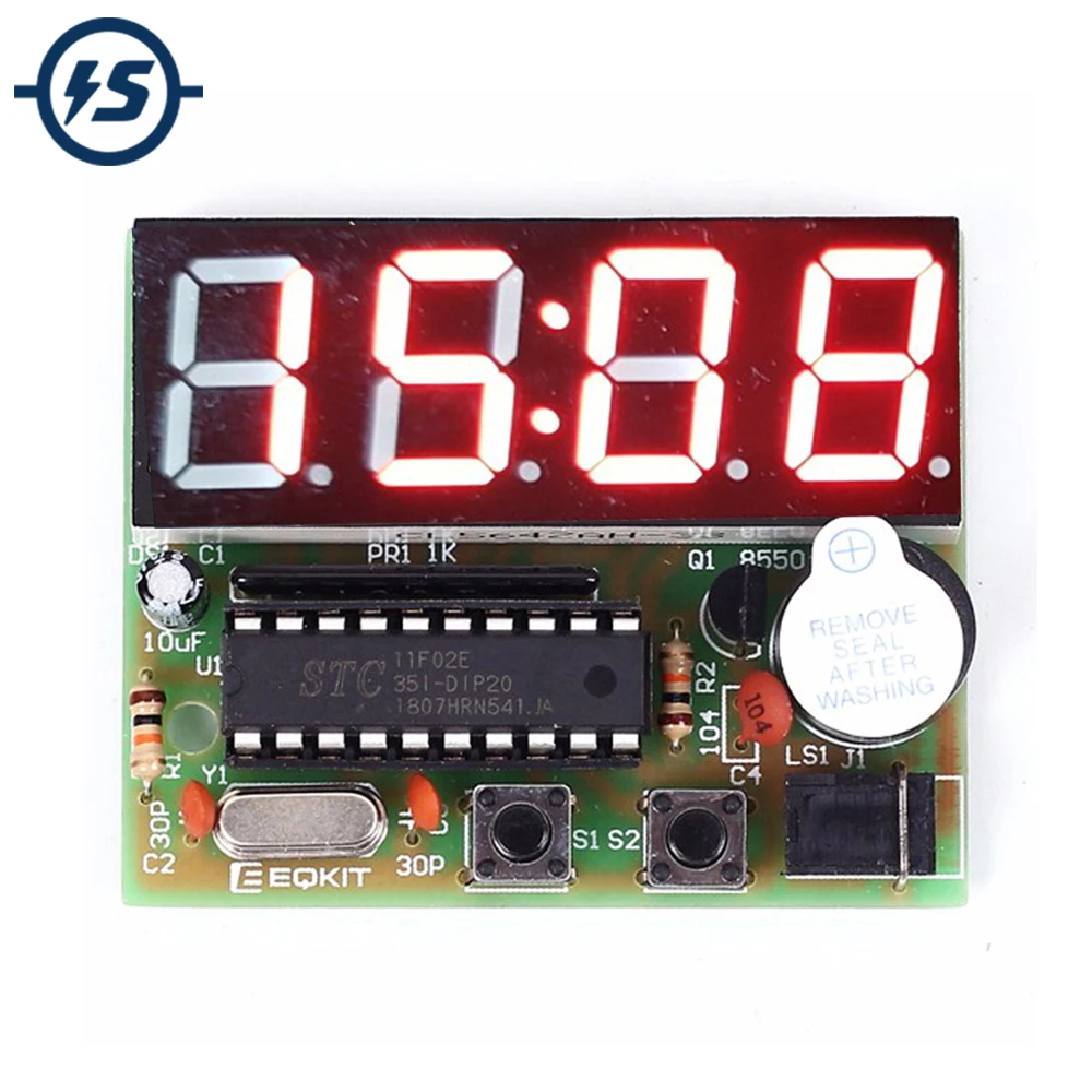 Zestaw elektroniki DIY budzik lutowania praktyki 4-bitowy wyświetlacz cyfrowy świetlówka LED zegar projektu lutowania zestaw do nauki