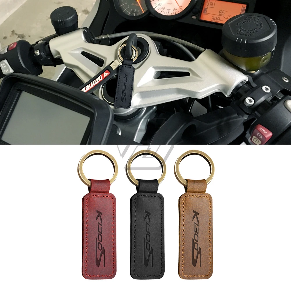 For BMW Motorrad K1300S K1300 S Models Motorcycle Keychain Cowhide Key Ring