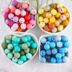 Silicone Beads 50Pcs 9/12/15MM Beads For Jewelry Making To Make Bracelets DIY Pacifier Chain Accessories For Jewelry Beads