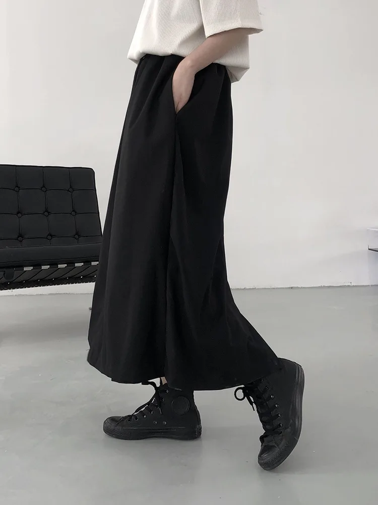 

Ladies Wide Leg Pants Spring/Summer Classic Simple Dark Fashion Versatile Casual Loose Straight Leg Pants Nine Minutes