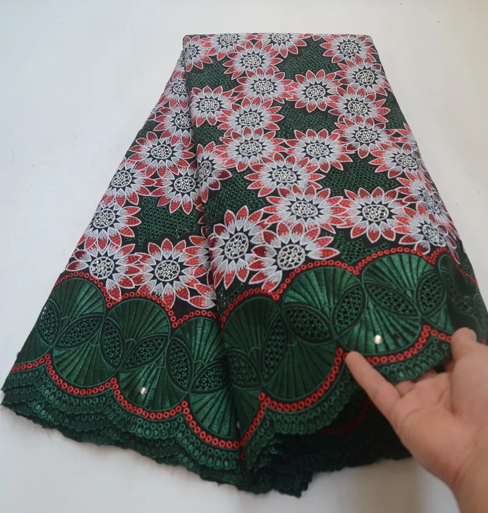 

High Quality Embroidery green Lace Fabric Swiss Voile Lace In Switzerland 2019 New Design African Swiss Voile Lace Fabric TS8672