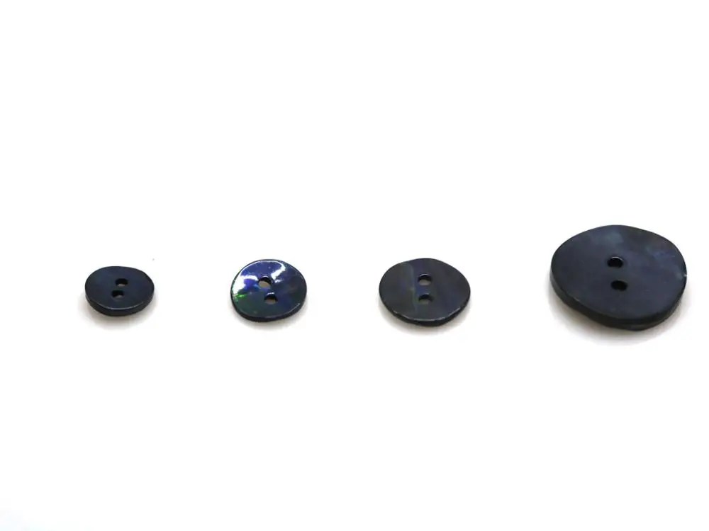 20pcs/lot 12mm/15mm/22mm fashion natural dyed dark blue real shell button 2 holes button