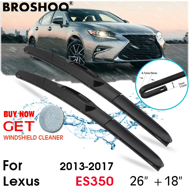 

Car Wiper Blade Front Window Windscreen Windshield Wiper Blades J hook Auto Accessories For Lexus ES350 26"+18" 2013-2017