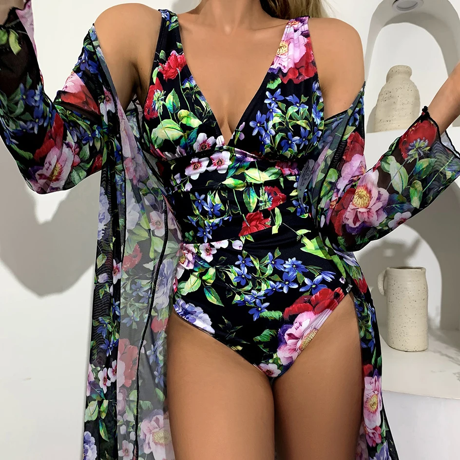 Sexy Print One Piece Swimsuit Women 2022 Bodysuit Swimwear Female Swimming for Bathing Suit Woman Maillot De Bain Femme Monokini