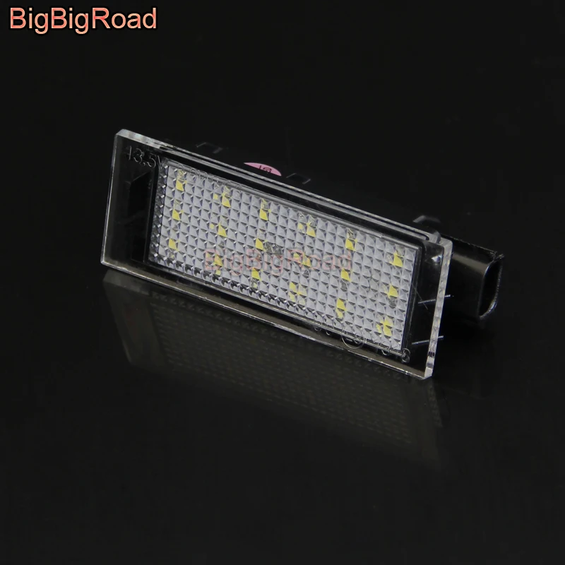 BigBigRoad For Renault Lodgy / Dacia Lodgy 2012~2016 Fluence / Megane 2 II 3 III LED Car License Plate Light Number Frame Lamp