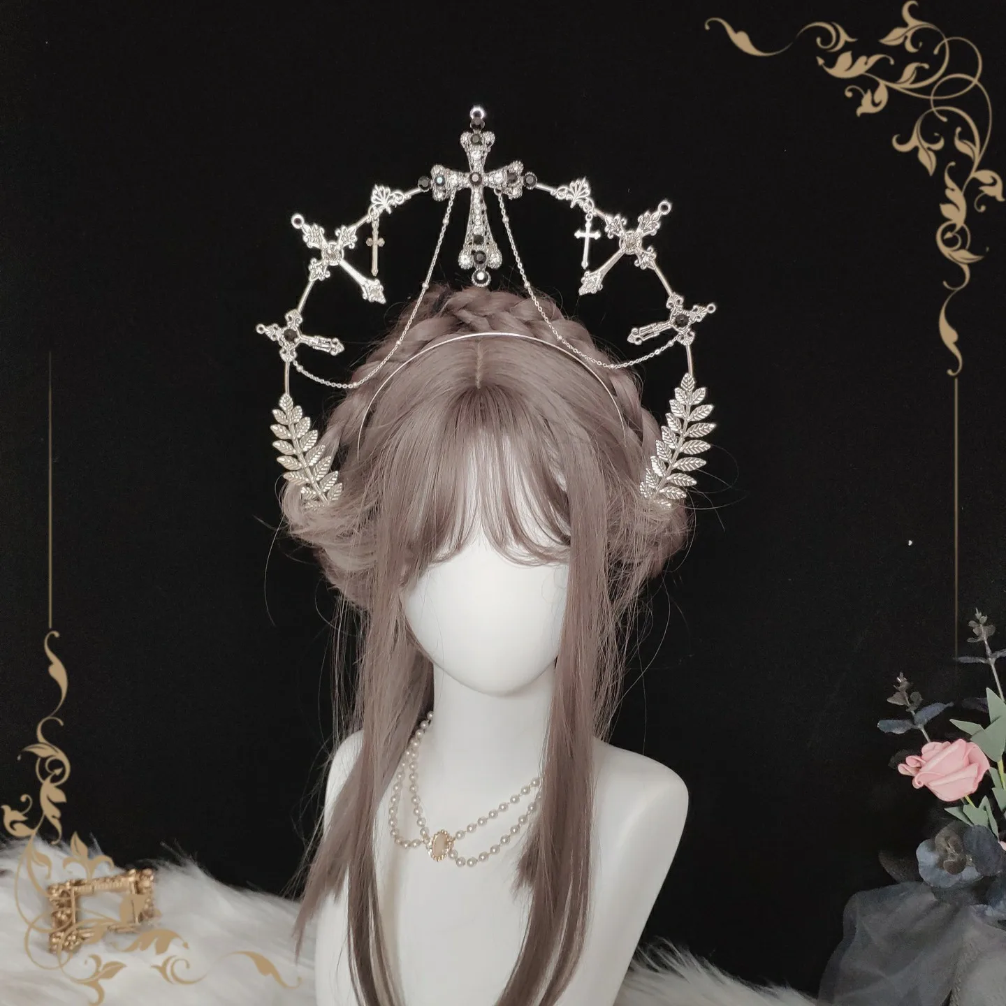 

Virgin Crown Headwear Halo Tuinga Original Lolita Sunshine Loop Apostles Hair Accessories Women