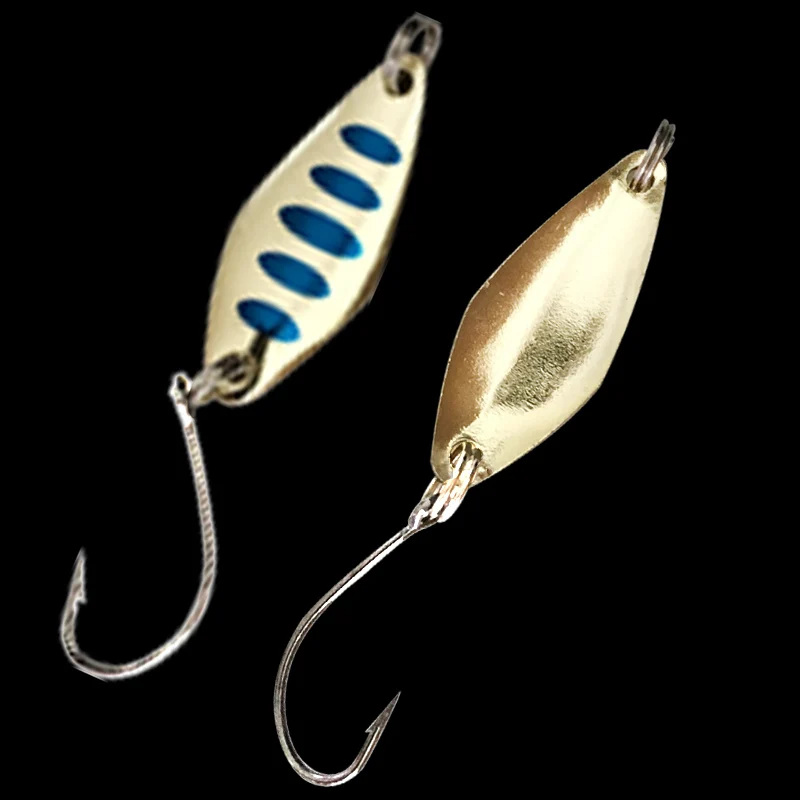 

1pcs Trout Spoon Lure Kit Fishing Lures Silver Spoon Rotative Lure Trout Spoon Metal Lures Spinner Micro Fishing Spinnerbait Lot