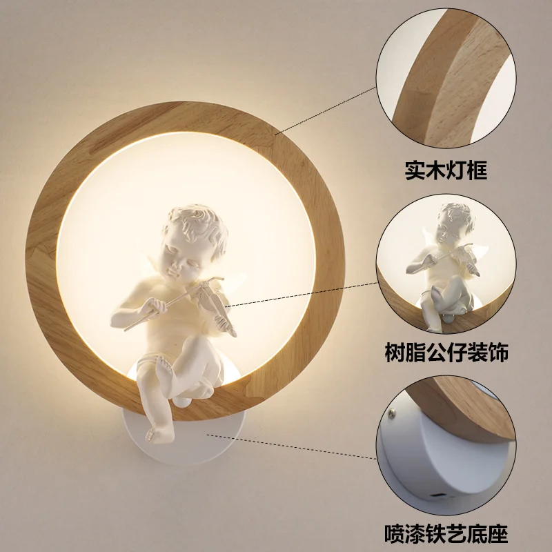 Novelty Artist wall sconce Cartoon child lamp Hotel LED Ring Wall fixtures Bedroom night lighting Living Room round wall lights