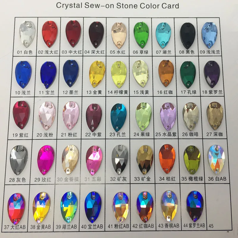 3mm 4mm 5mm 6mm Glass Crystal Round Xilion Sew On Rhinestones with 1 Middle Hole sew-on stone