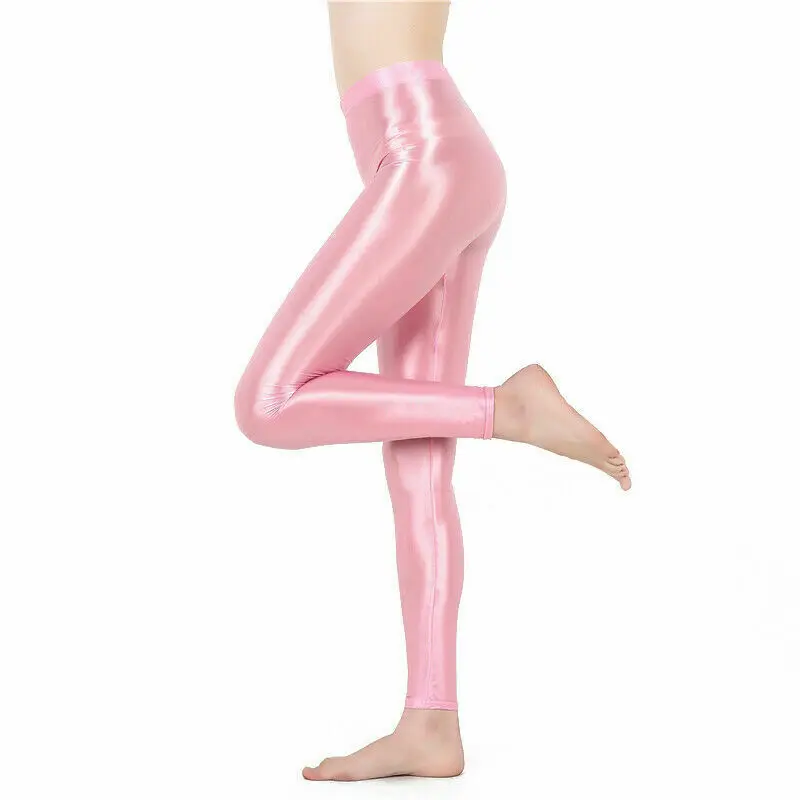 

Metelam Women's Satin Glossy Yoga Pants Super Elastic Workout Sports Leggings Trousers