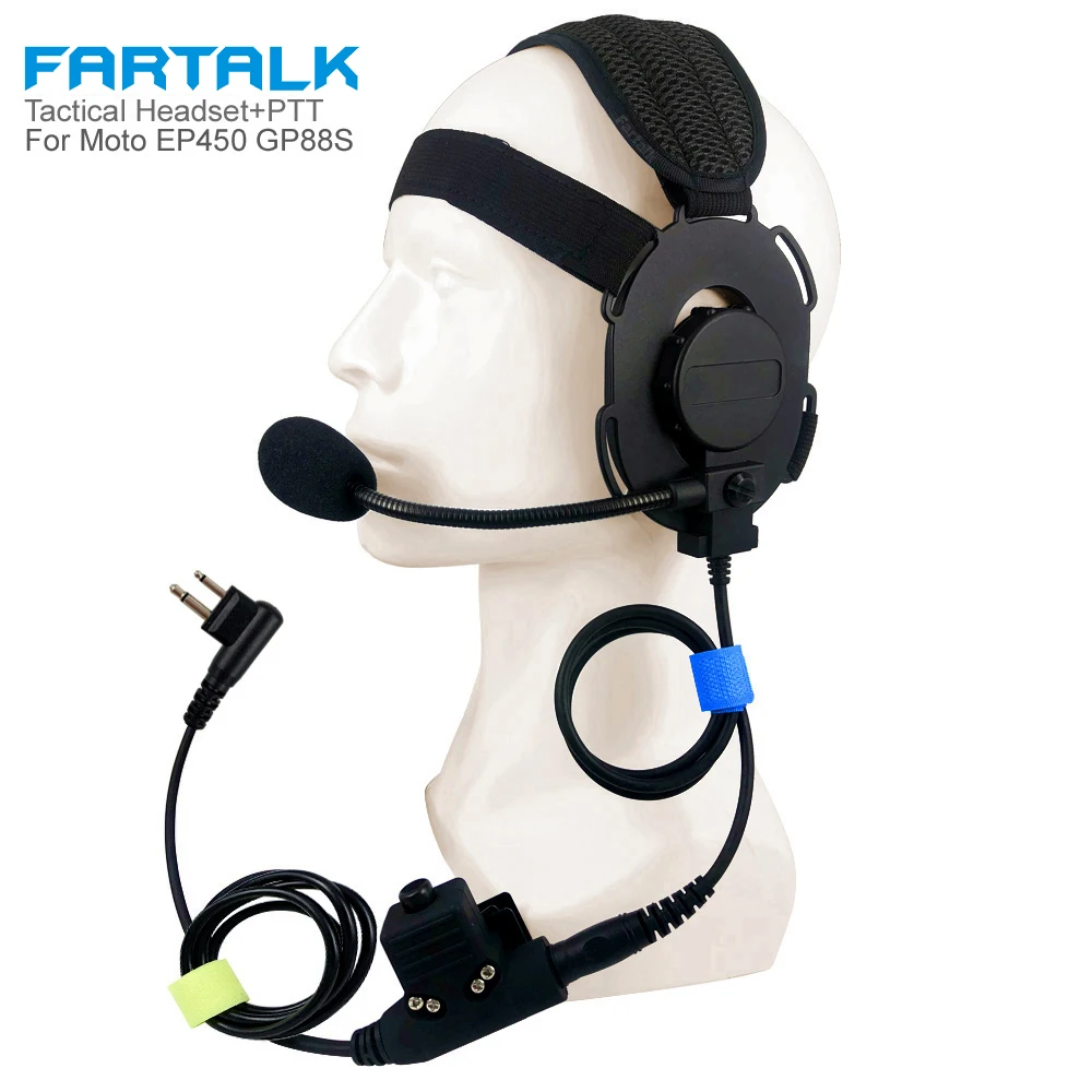 

Tactical U94 PTT FT-03 Headset Mic for Motorola EP450 EP350 CP040 GP300 GP88S CP140 CP160 Walkie Talkie Radio Headphone