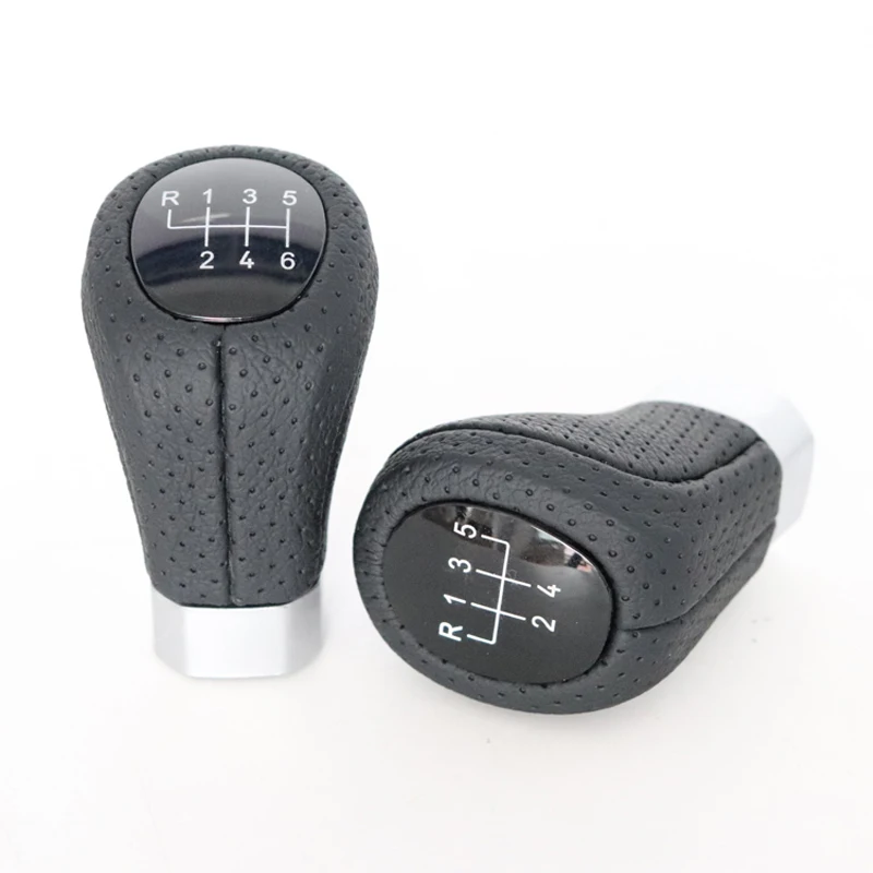Auto-Schaltknauf, 5 Geschwindigkeiten, 6 Geschwindigkeiten, passend für BMW E90 E91 E92 LHD, manuelles Getriebe, Griffhebel, mit PU-Leder-Stiefel – Detail 2