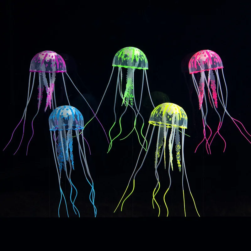 

personalized fish aquarium tank decorations glowing jellyfish