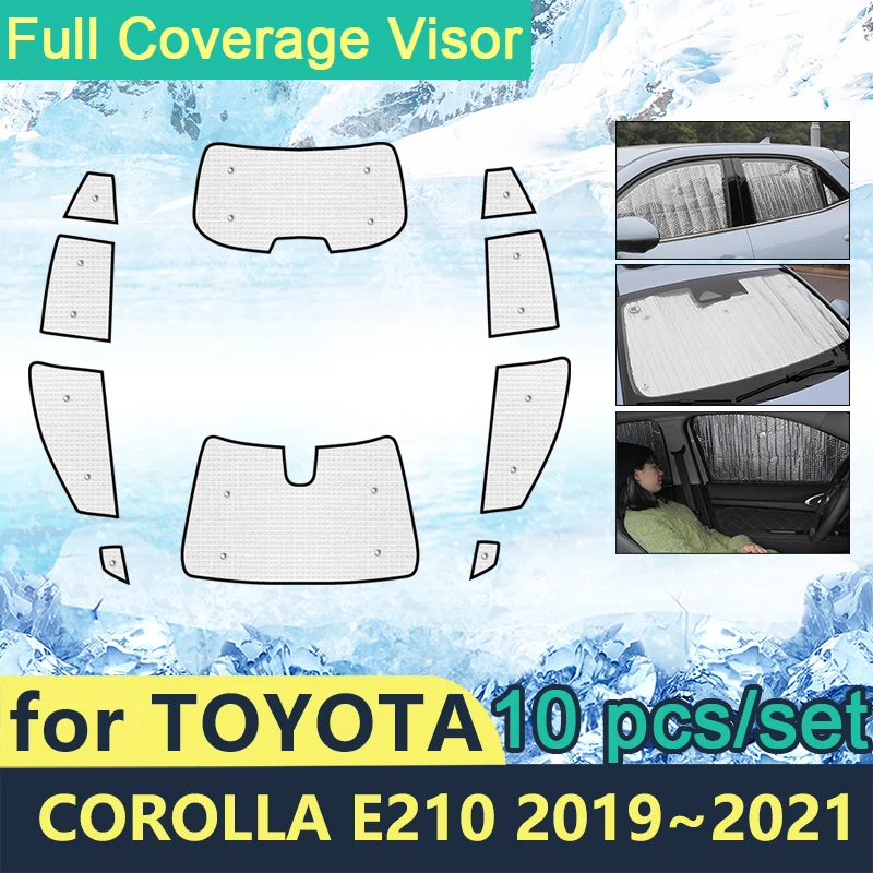 

Солнцезащитные очки с полным покрытием для Toyota Corolla E210 Sedan 2019 ~ 2021, автомобильные солнцезащитные ветрозащитные стекла, боковые стекла