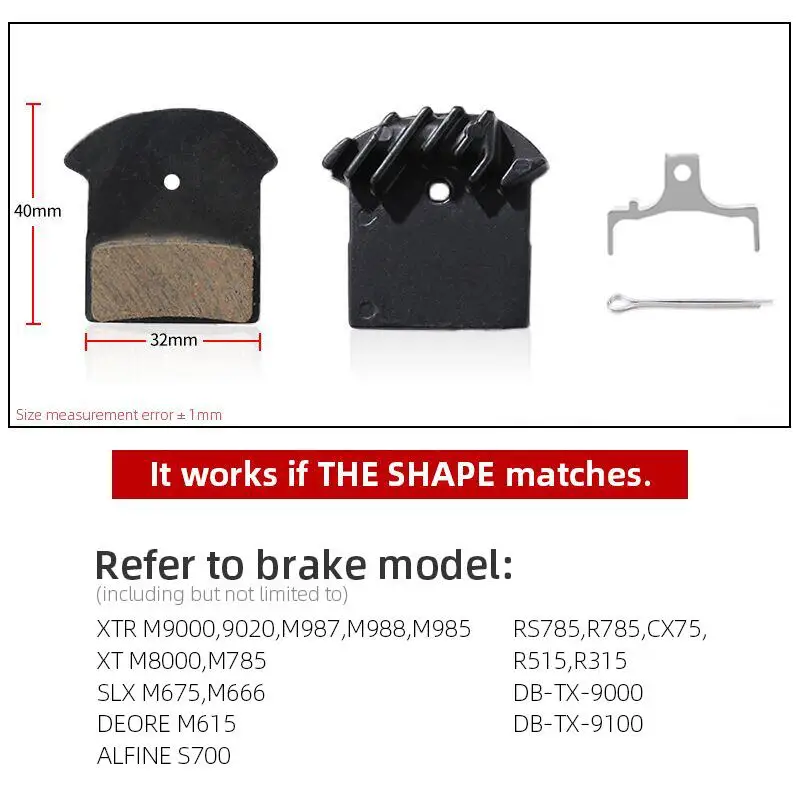 1 Pair Of Heat Dissipating Bicycle Brake Pads is Suitable For Natt SRAM Type Bicycle Brake Pads