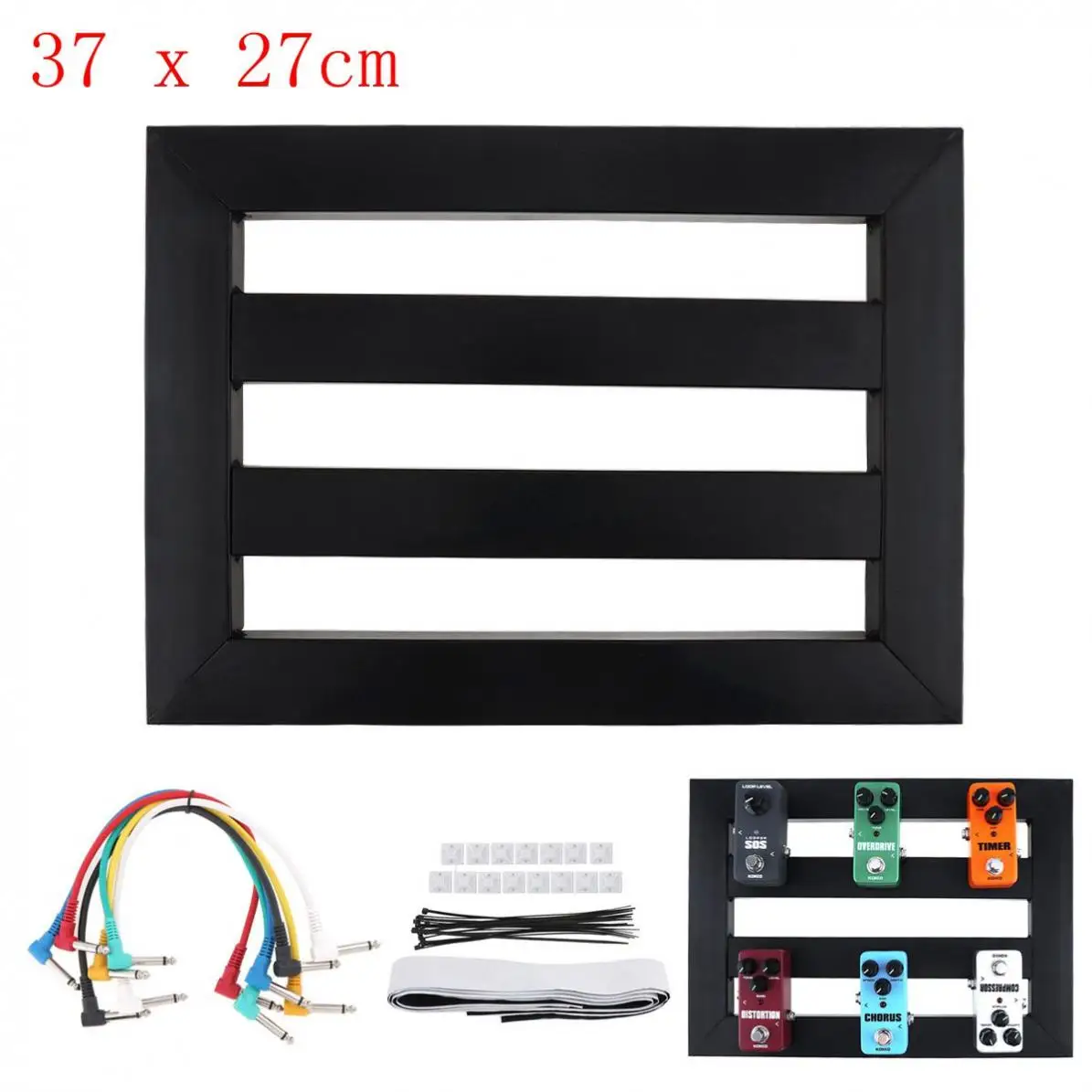 

37 X 27cm Guitar Pedal Board Setup Style DIY Guitar Effect Pedalboard With 6pcs 22cm Patch Cable