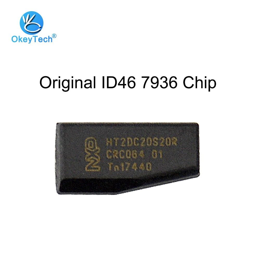 OkeyTech Original ID46 Ceramic Blank Transponder Car Key Chip For Honda Hyundai Kia Mitsubishi Nissan Citroen Peugeot PCF7936