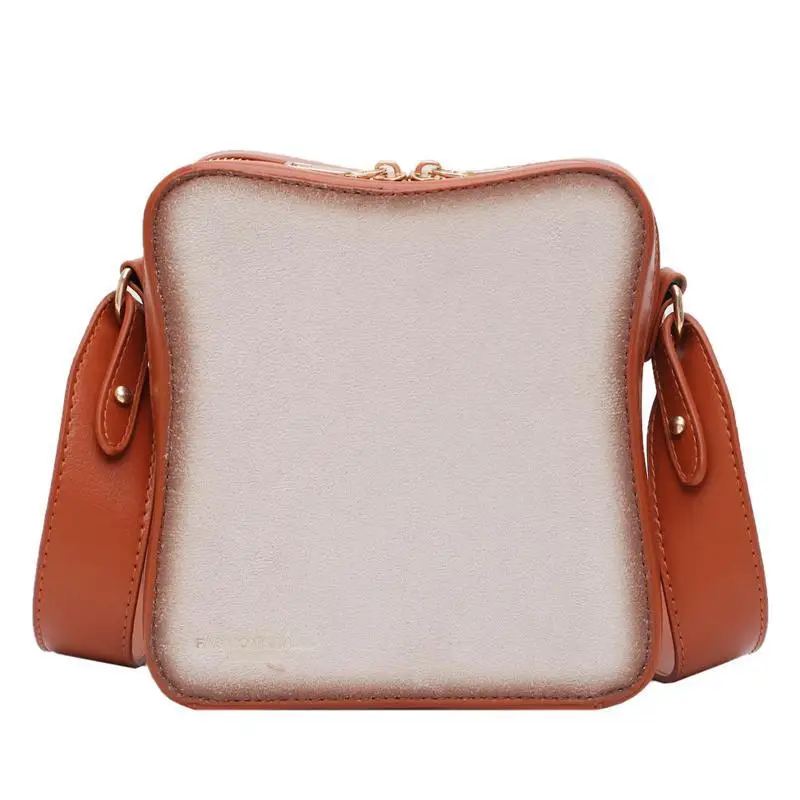 Women Shoulder Bag Bread Shape Flap Bag Ladies Crossbody Bag Simple Cute Purses And Handbags