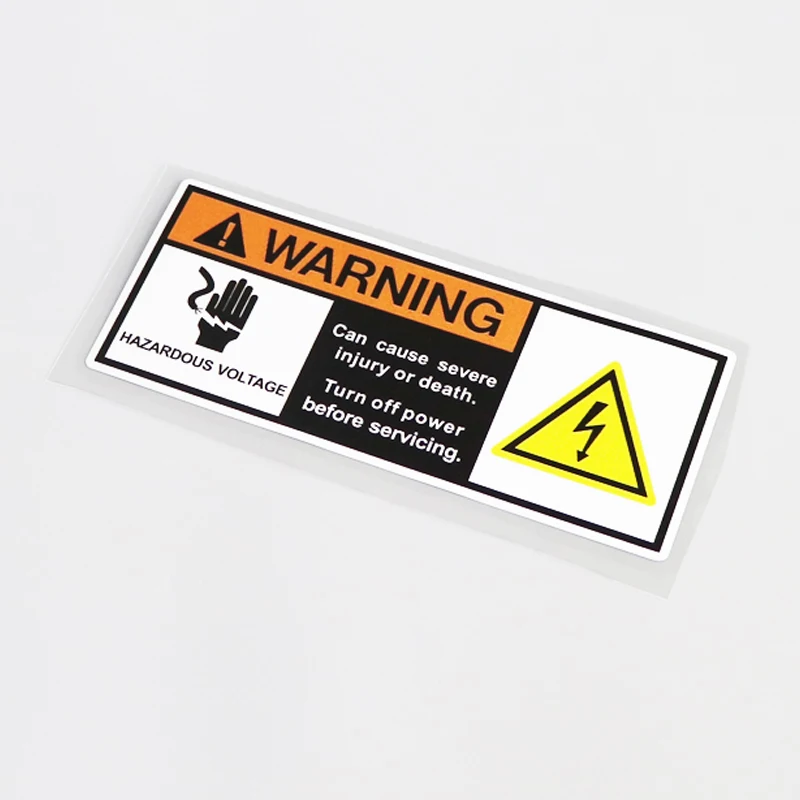 

14.7CM*5.8CM 1 Pcs WARNING HAZARDOUS VOLTAGE Car Sticker Decal Waterproof PVC for Ford Stickers