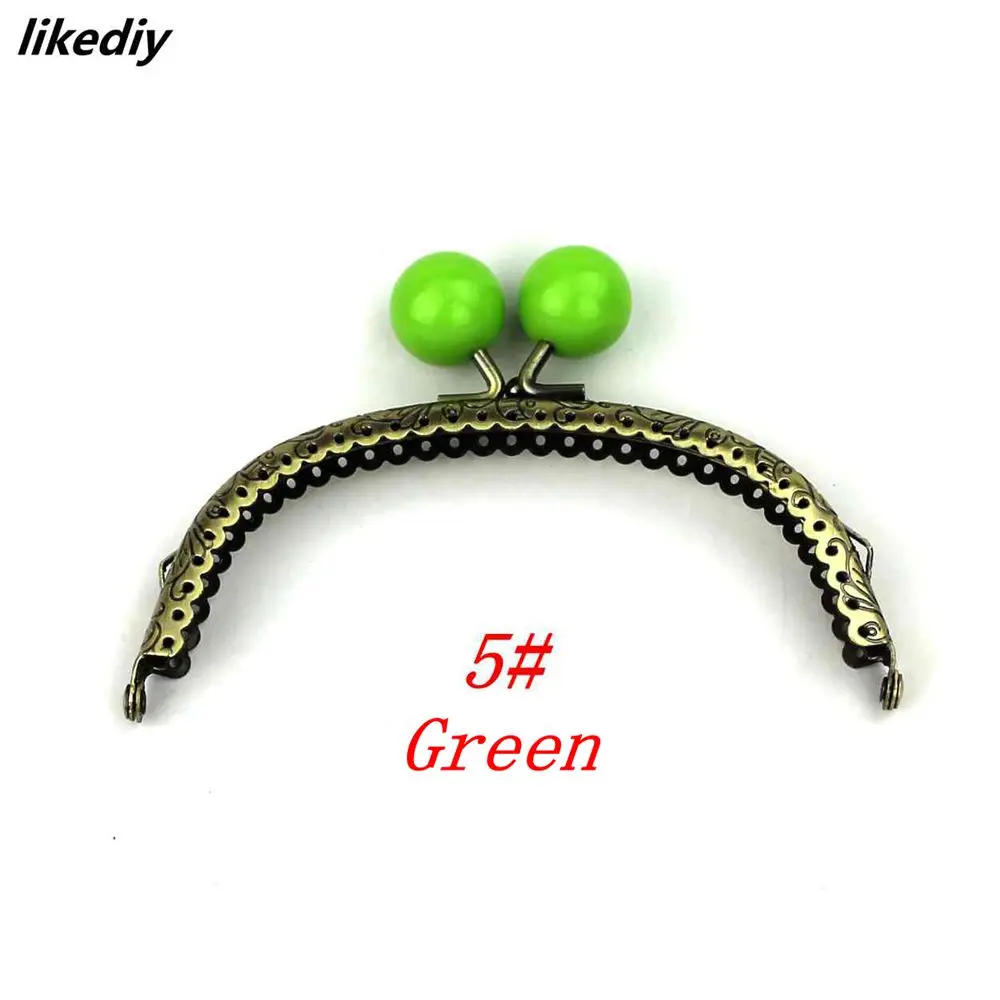 1 Piece 12.5 CM Antique Bronze Arc-shaped Candy Head Metal Purse Frame Kiss Clasp DIY Bag Accessories