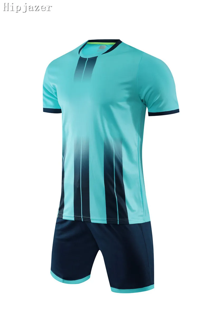 Men Kids Adults Soccer Jerseys Sports Training Jerseys Set Gradient Ramp MAN women Football Suit Uniform