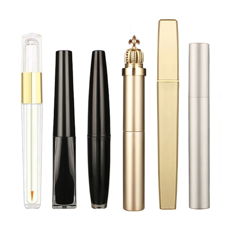 100pcs/lot 5ml Empty Plastic Eye Gold Tube Bottles liquid Eyeliner Bottles Eyelash growth tube