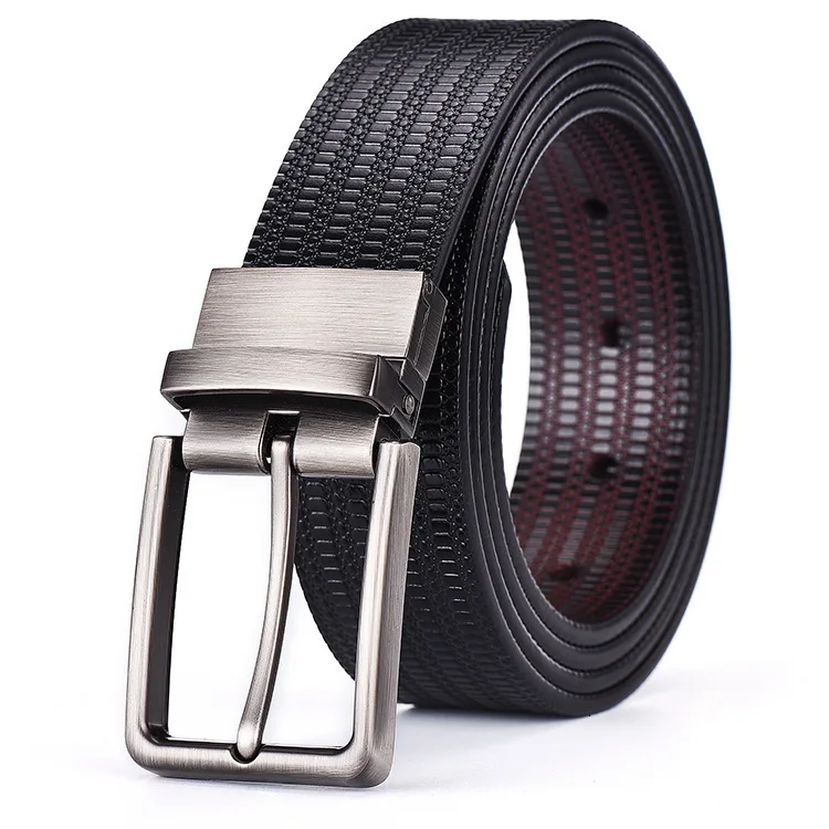 Peikong Men Belt For Men Cowskin Genuine Leather Personality Men belt rotatable pin buckle Quality Male blue Strap Vintage Jeans