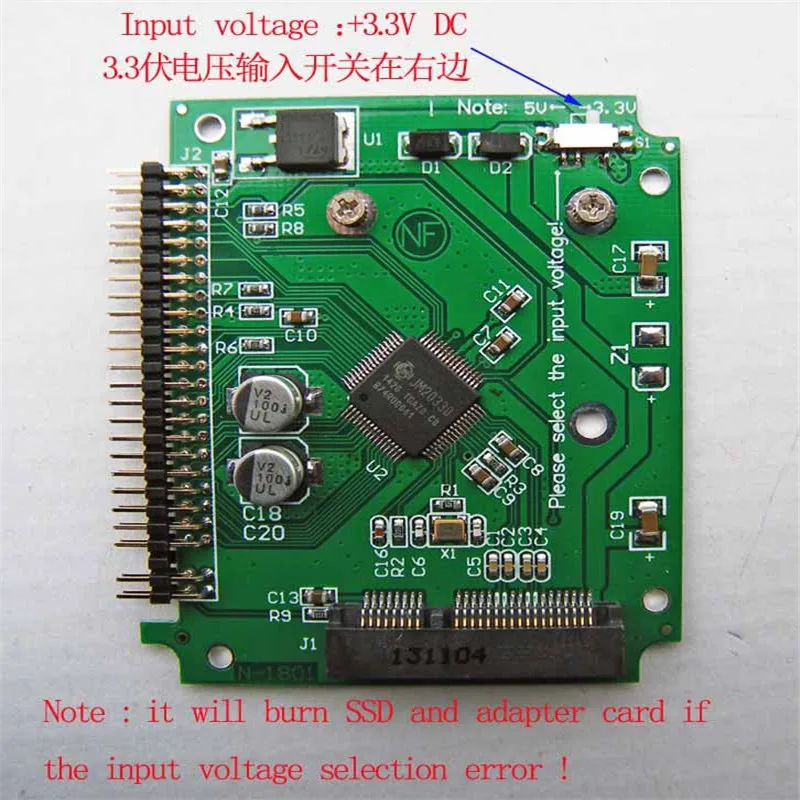 MSATA SSD do 1.8 cala pół-wysokości IDE, 1.8 cala IDE do mSATA SSD adapter SSD