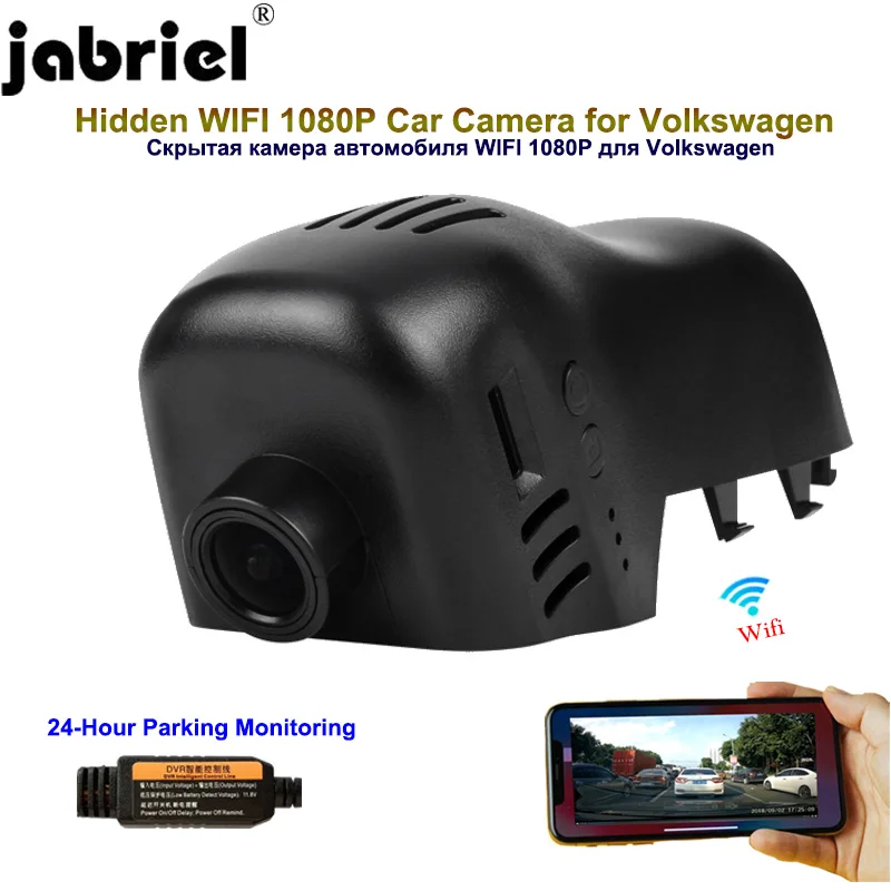 

Jabriel Auto 1080P Car Camera 24 hour video recorder dash cam for Volkswagen touareg vw passat b5 b6 b7 b8 polo golf 4 5 6 7