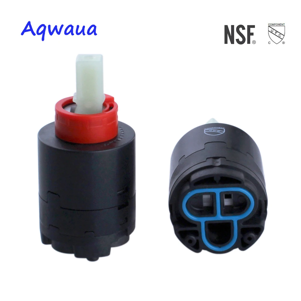 Aqwaua 40MM Pressure Balance Rotary Type Ceramic Disc Mixer Faucet Cartridge with Distributor with Filter Replacement Part