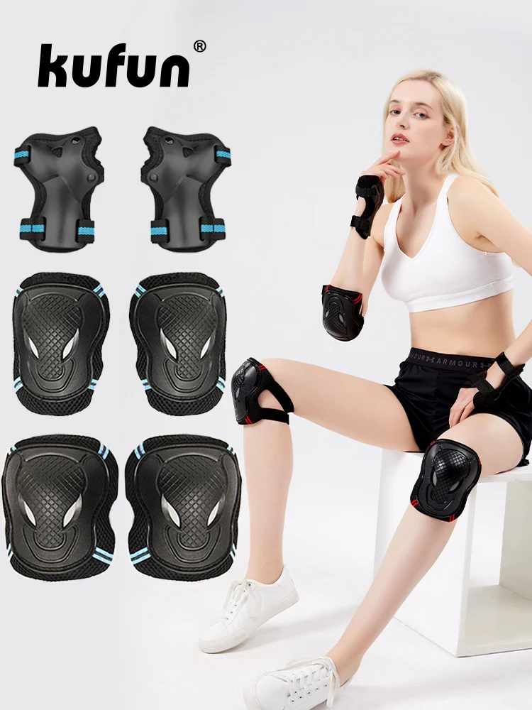 AliExpress kufun Knee Elbow Pads Protective Gear Longboard Skateboard Adult Children Bicycle Inline Roller Skate Protector set Kids Scooter