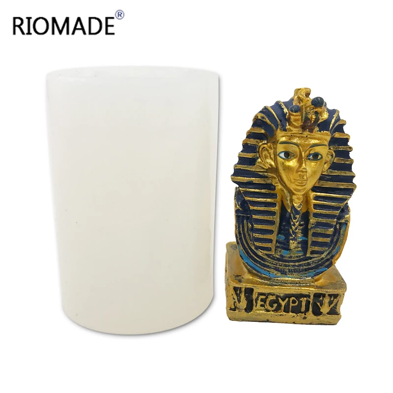 

Силиконовая форма Клеопатра, 3D ретро стили, гипсовая свеча, ручная работа, декоративная форма, сделай сам, фигурка, формы для шоколадного торта