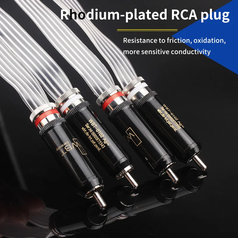 GK-M69Ag HiFi-Musikband der Fever Grade OCC versilberte Signalleitung rhodiniertes Leistungsverstärkerkabel mit RCA-Stecker