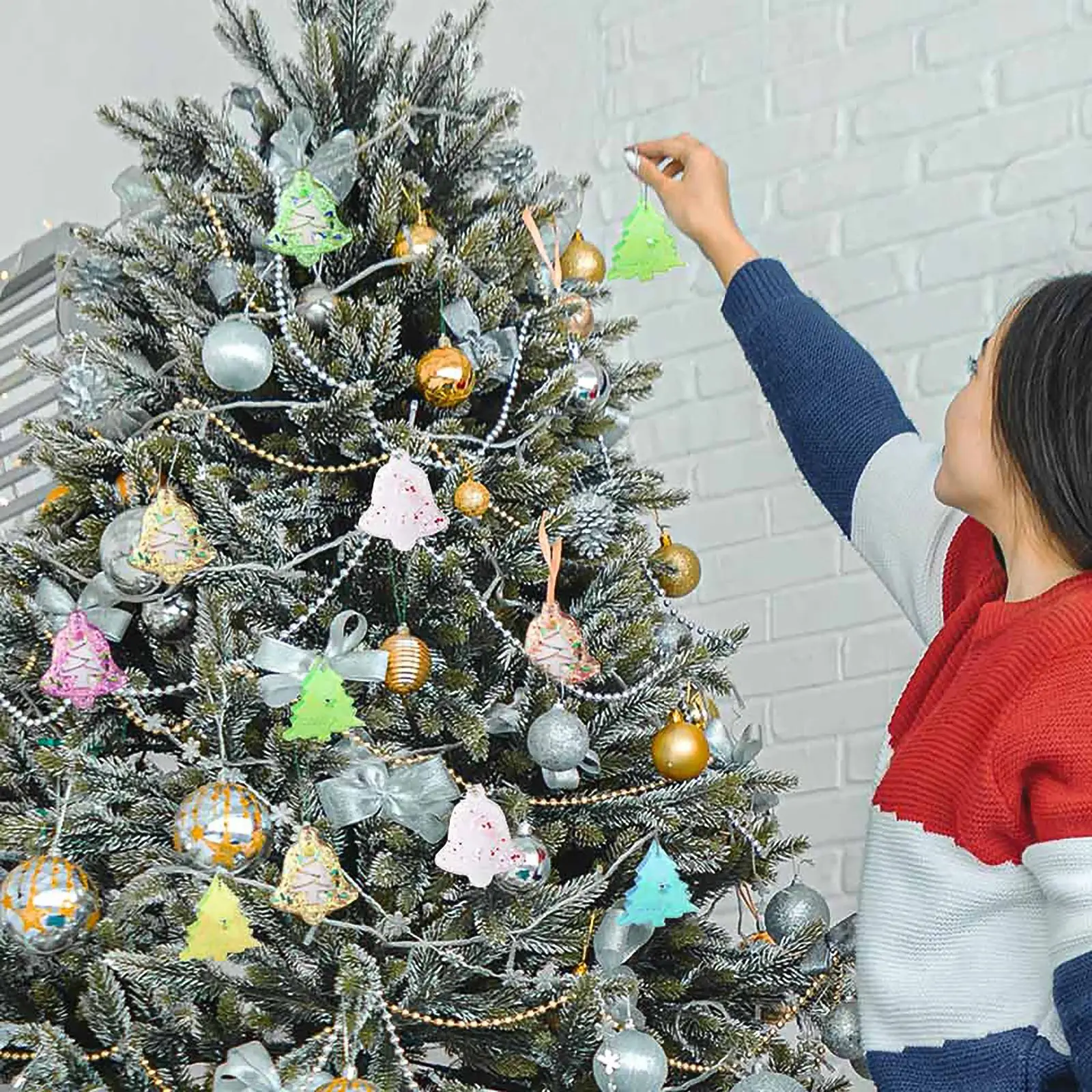クリスマス用シリコンモールドベル,3個,クリスマス用ペンダント,DIY,樹脂型,ジュエリー,クリスマスギフト用