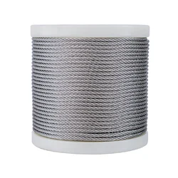 Customized 5mm 7*19 Multi-strand Soft Rope 304 Stainless Steel Wire Rope Crane Wire Rope Lifting Rope