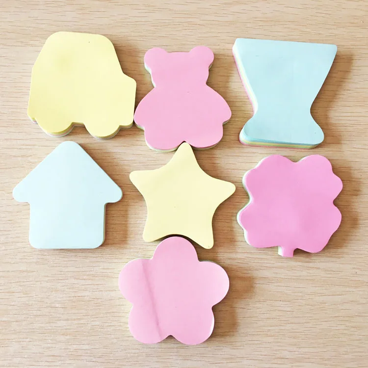 8 Pcs Cancelleria Creativa Multi-modello Sveglio di Figura Colorful Sticky Note Messaggio Speciale Adesivi Note Appiccicose Canetas Atacado