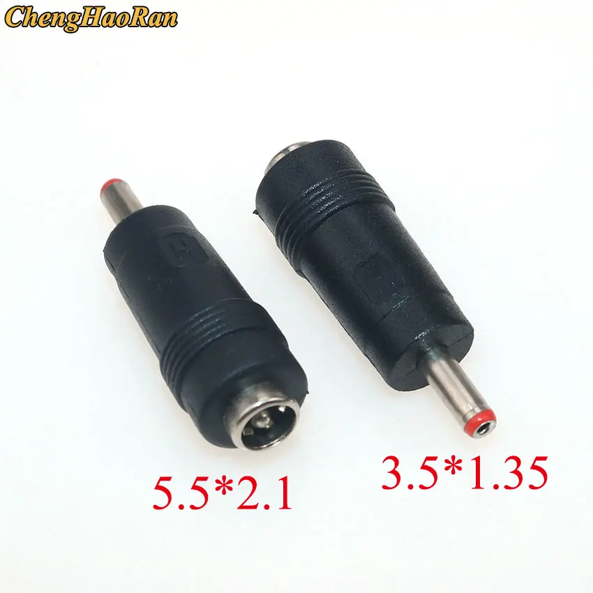 1pcs 3.5 x 1.35 mm male to 5.5x2.1/5.5x2.5 female socket jack DC Power Connector Adapter Laptop 5.5*2.1/5.5*2.5 to 3.5*1.35