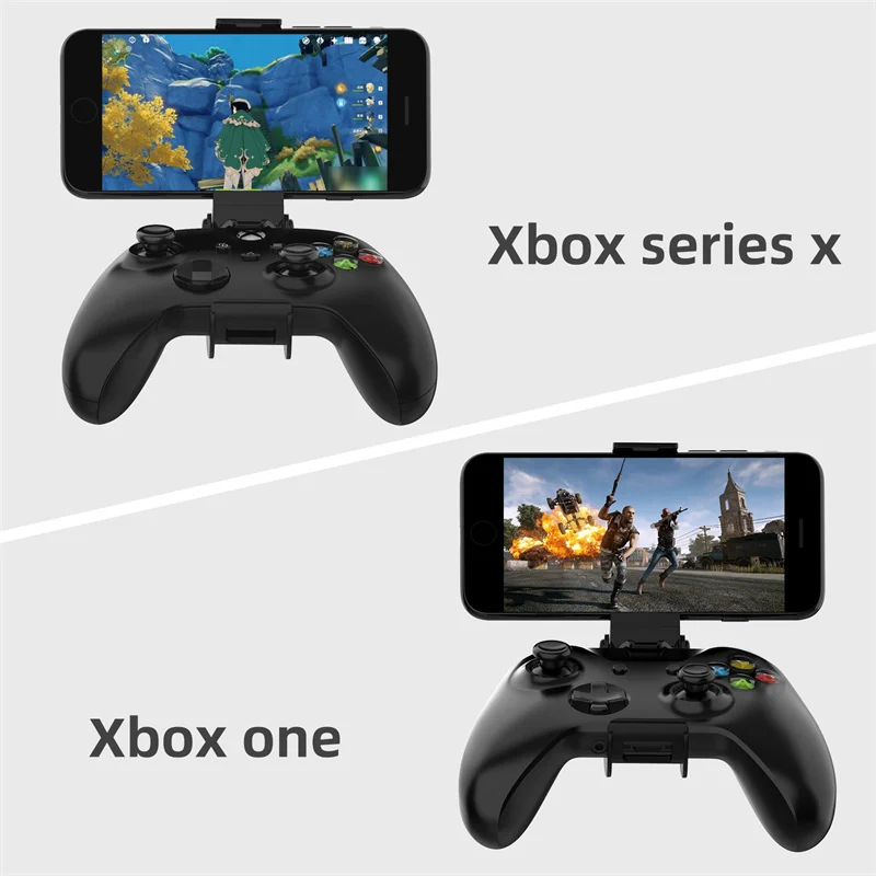Doyo 折りたたみ式ワイヤレスコントローラー電話ホルダー Xbox One Xbox シリーズ X/S 調節可能な電話クリップゲームパッドハンドル携帯電話マウント