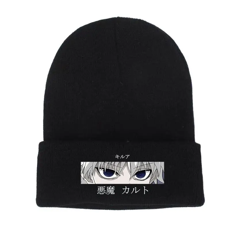 Hunter X Hunter-gorro bordado de punto para hombre y mujer, gorro de punto de algodón, de Anime japonés, para deportes al aire libre, invierno, 2021