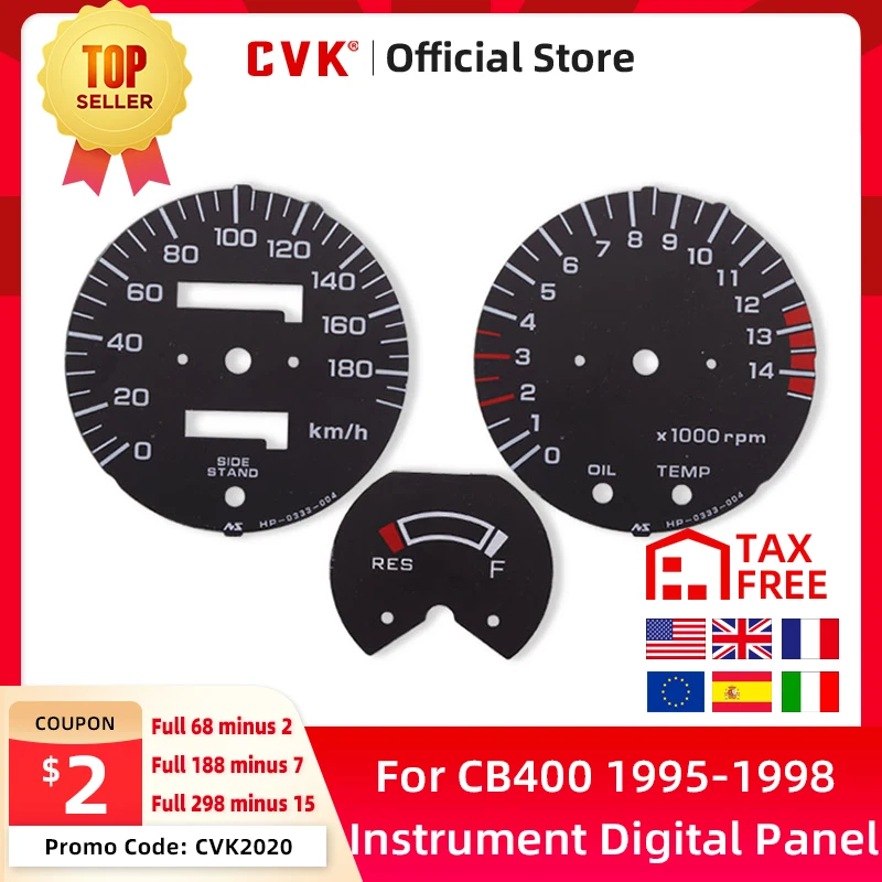 CVK Instrument Speedometer Face Plate Panel Meter Digital Dial Dashboard For Honda CB400 1995 1996 1997 1998 Accessories