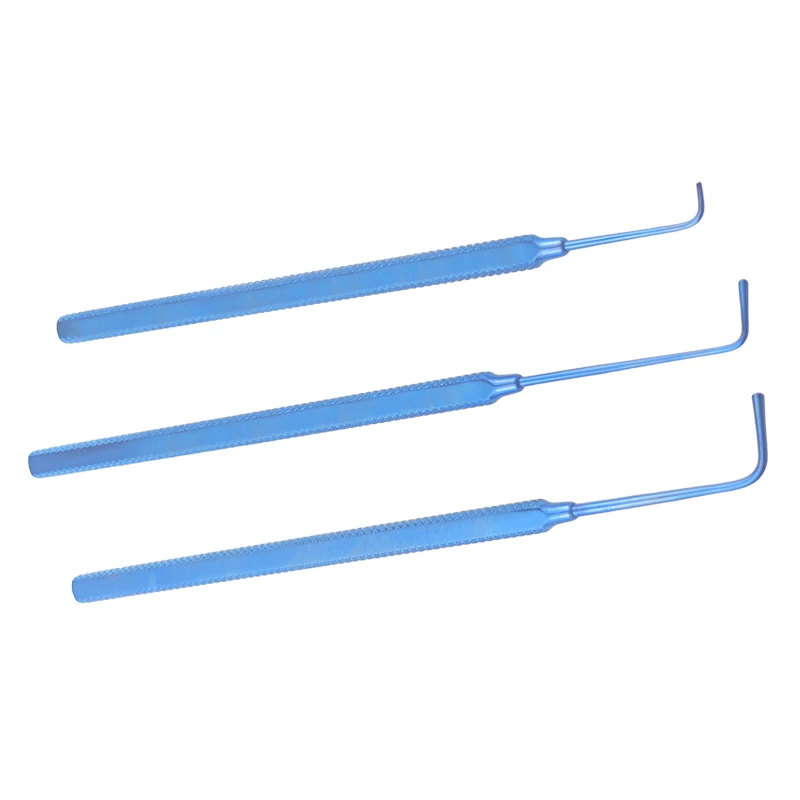 

5pcs Ophthalmic Strabismus Pull Hook Titanium Small/medium/large Non-porous Round Head Strabismus Hook Ophthalmic Instrument