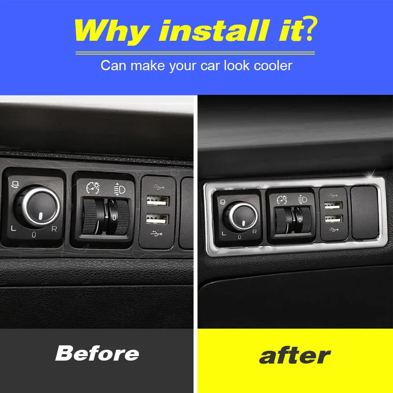 Vtear car headlight switch frame decorative molding button trim console accessories For Geely Atlas Emgrand NL-3 Proton X70 auto