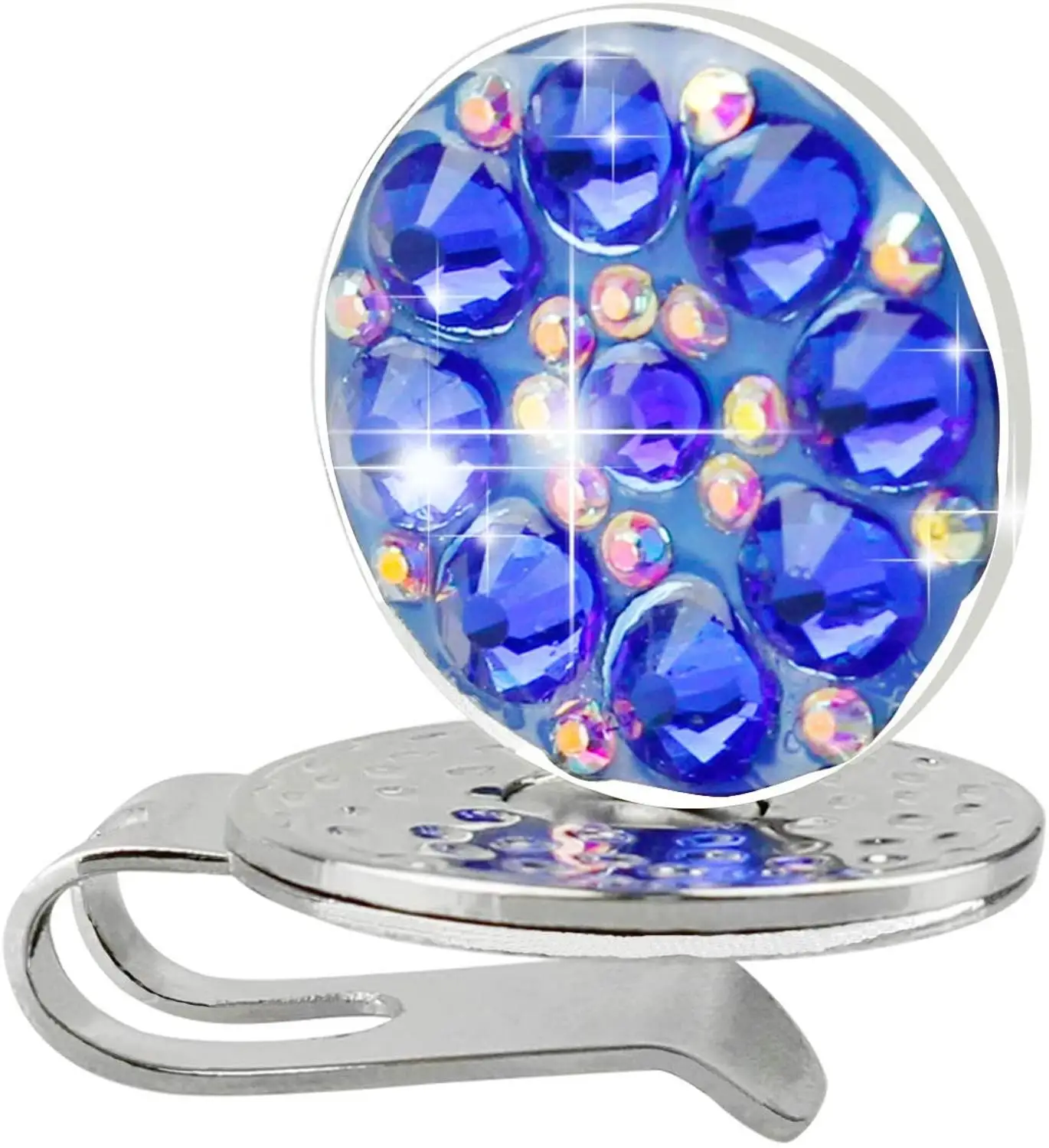 KOFULL-Juego de Clip de cristal para sombrero de Golf, accesorio con marcador de bola, se ajusta fácilmente a los cinturones del sombrero,